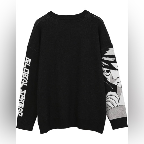 New FELLVISHK Anime Sweater Graphic Long Sleeve Oversize Knitwear 3D - Picture 2 of 8